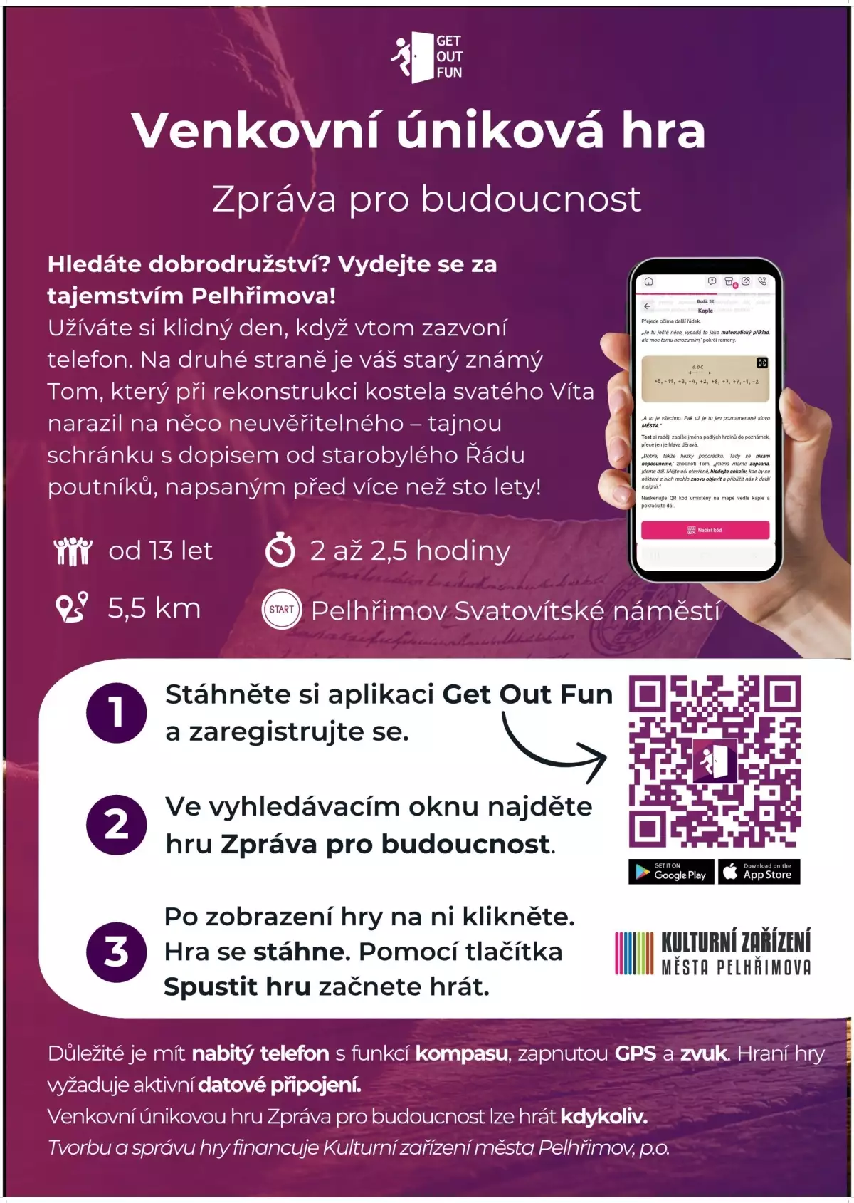 Nová úniková hra v Pelhřimově: Zpráva pro budoucnost
