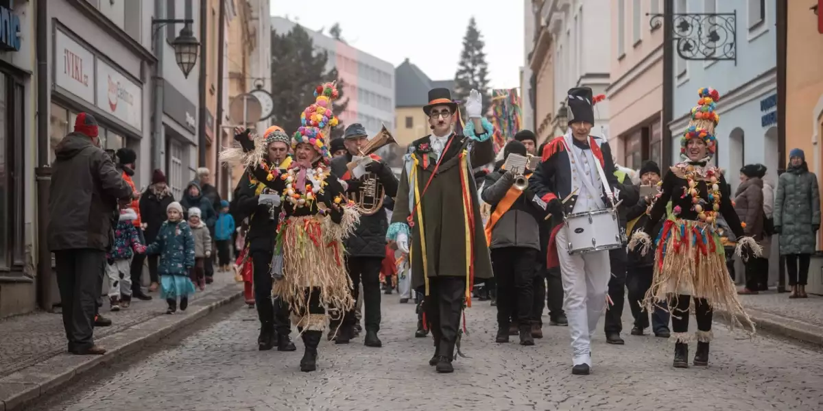  Masopustní průvod na  Havlíčkově náměstí