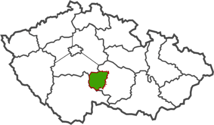 mapa cz - Vysočina west